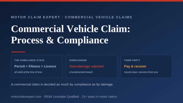 Commercial Vehicle Insurance Claim: The Complete Process (and the Compliance Checks That Decide It)
