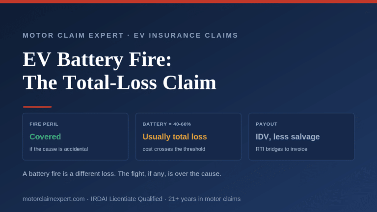 EV Battery Fire: What a Thermal-Runaway Total Loss Does to Your Insurance Claim