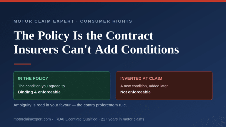 Can an Insurer Add New Conditions at Claim Time? Your Policy Is the Contract